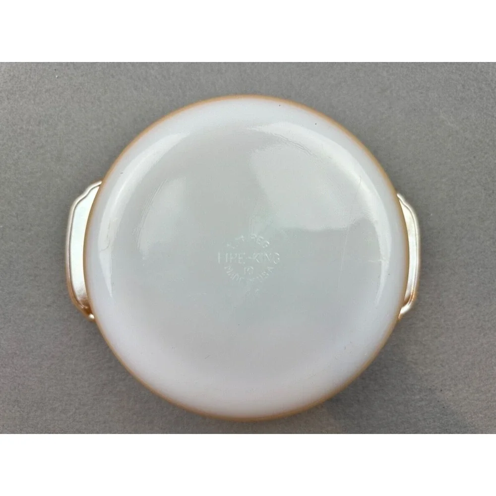 Set of 2 Vintage Fire King Iridescent Peach Lustre 8